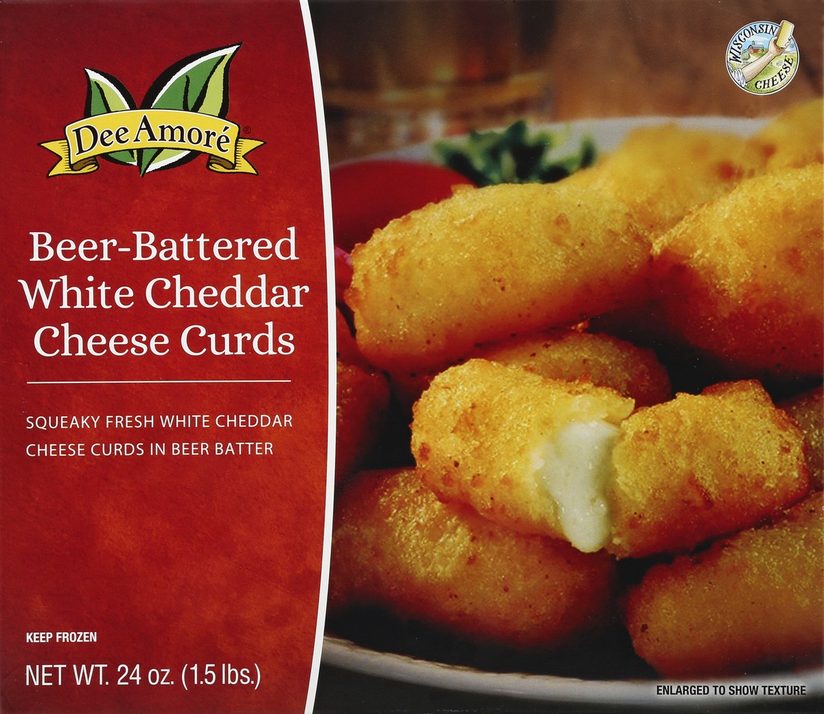 slide 4 of 4, Dee Amoré Beer Battered Cheese Curd, 24 oz