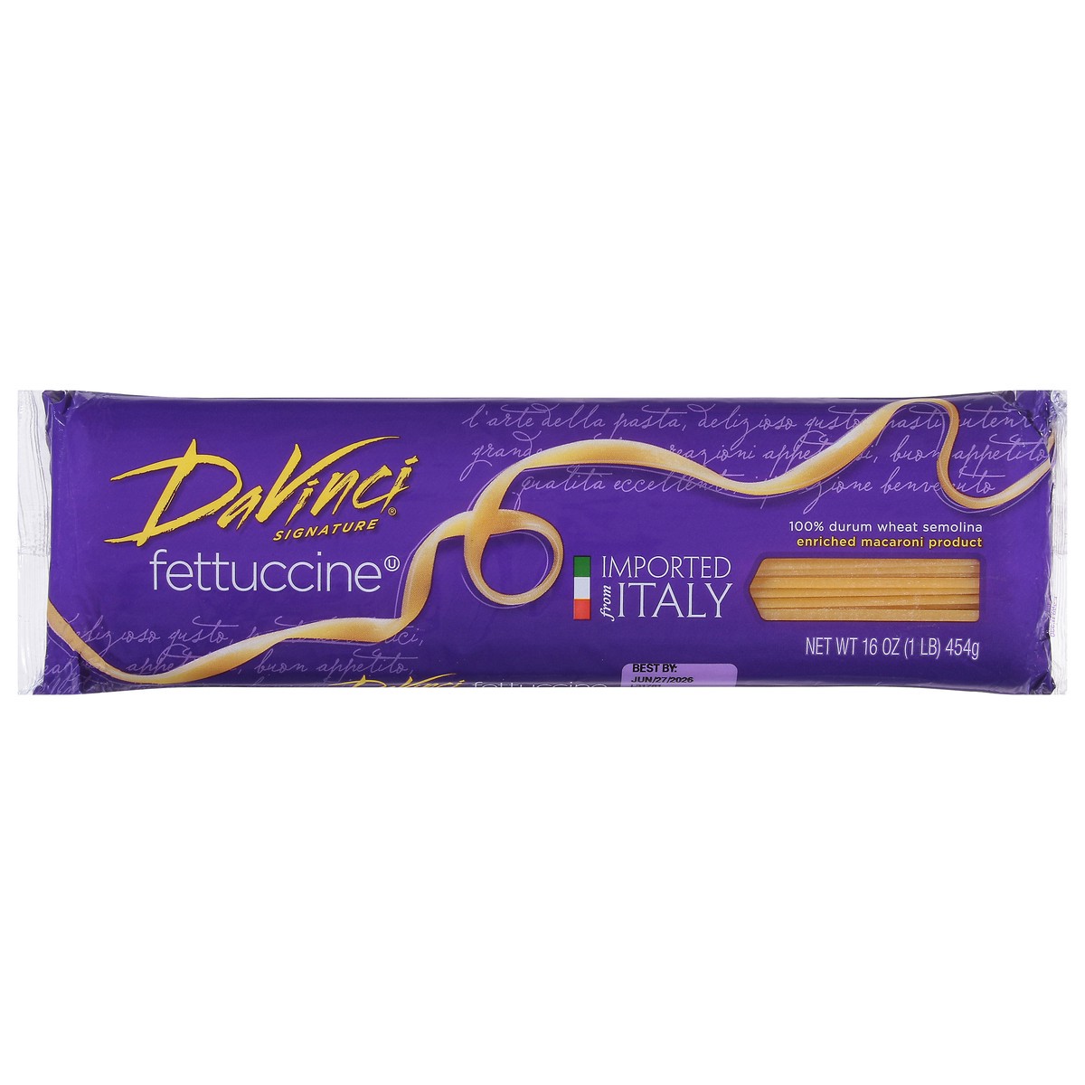 slide 1 of 9, Davinci Pasta Cut Fettuccine, 16 oz