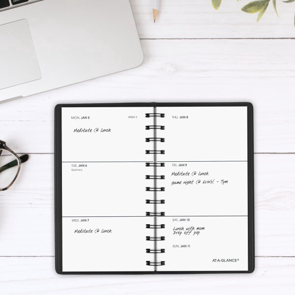 slide 9 of 9, AT-A-GLANCE® 2026 Weekly Planner, Black, Pocket, 2 1/2"" x 4 1/2"", 1 ct