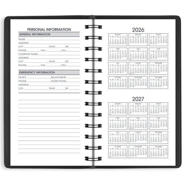 slide 7 of 9, AT-A-GLANCE® 2026 Weekly Planner, Black, Pocket, 2 1/2"" x 4 1/2"", 1 ct