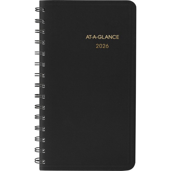 slide 2 of 9, AT-A-GLANCE® 2026 Weekly Planner, Black, Pocket, 2 1/2"" x 4 1/2"", 1 ct