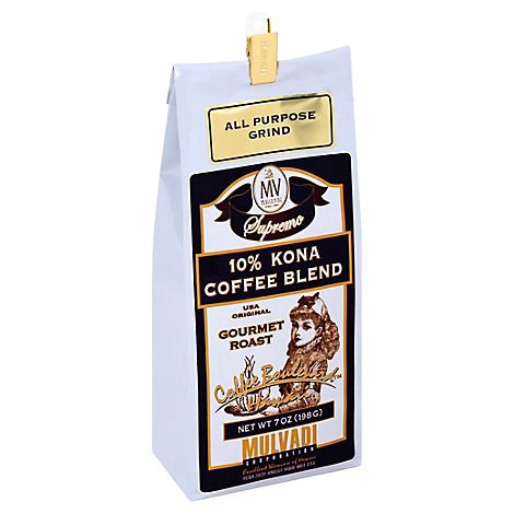 slide 1 of 1, Mulvadi Kona Blend Coffee Ground - 7 Oz, 7 oz
