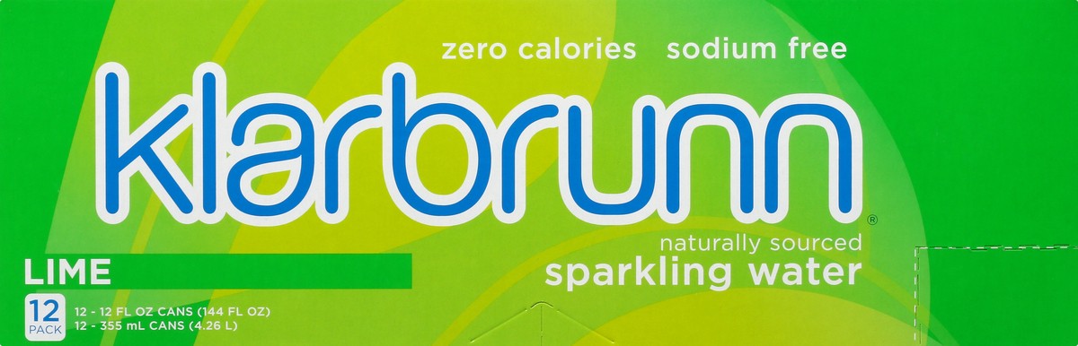 slide 9 of 9, Klarbrunn Lime Naturally Sourced Sparkling Water - 12 ct; 12 fl oz, 12 ct; 12 fl oz