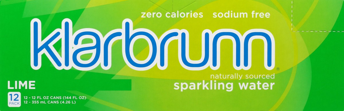 slide 1 of 9, Klarbrunn Lime Naturally Sourced Sparkling Water - 12 ct; 12 fl oz, 12 ct; 12 fl oz