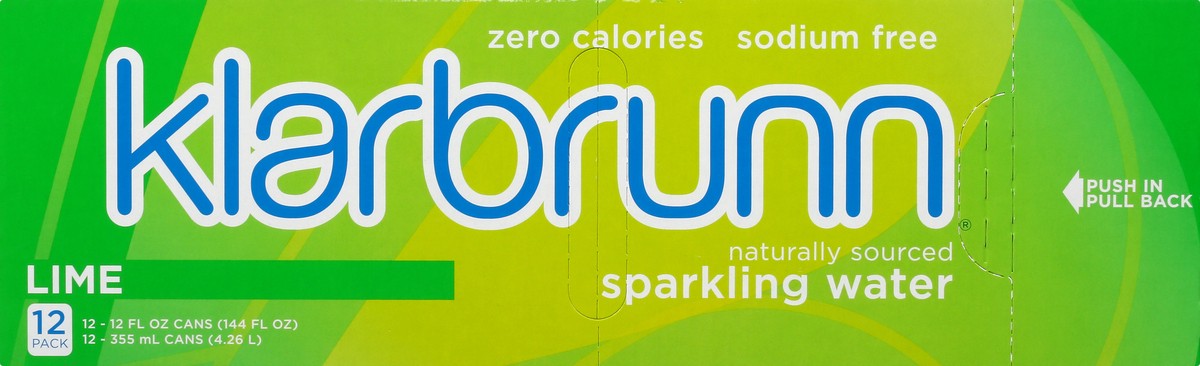 slide 7 of 9, Klarbrunn Lime Naturally Sourced Sparkling Water - 12 ct; 12 fl oz, 12 ct; 12 fl oz