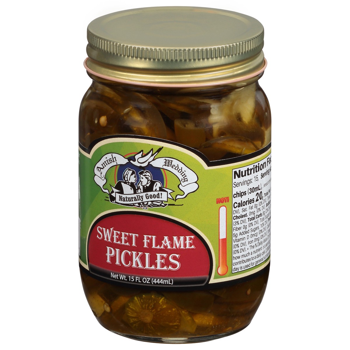 slide 9 of 11, Amish Wedding Sweet Flame Pickles, 15 oz