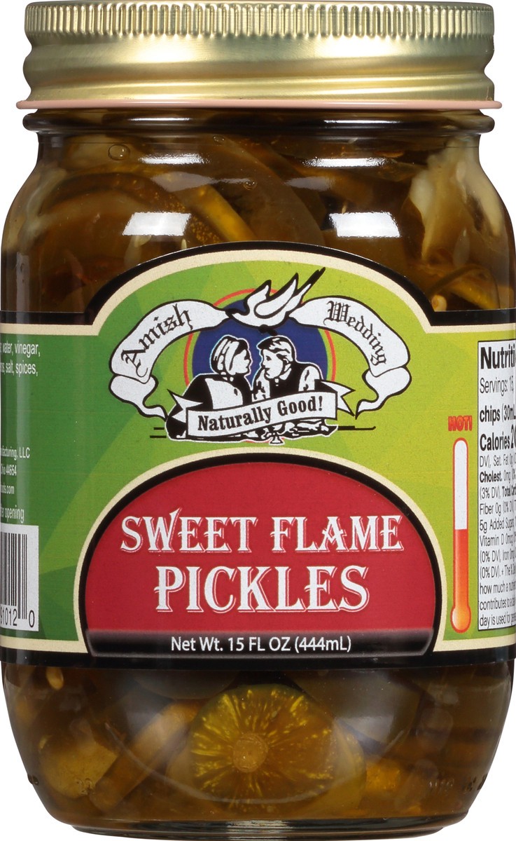 slide 6 of 11, Amish Wedding Sweet Flame Pickles, 15 oz