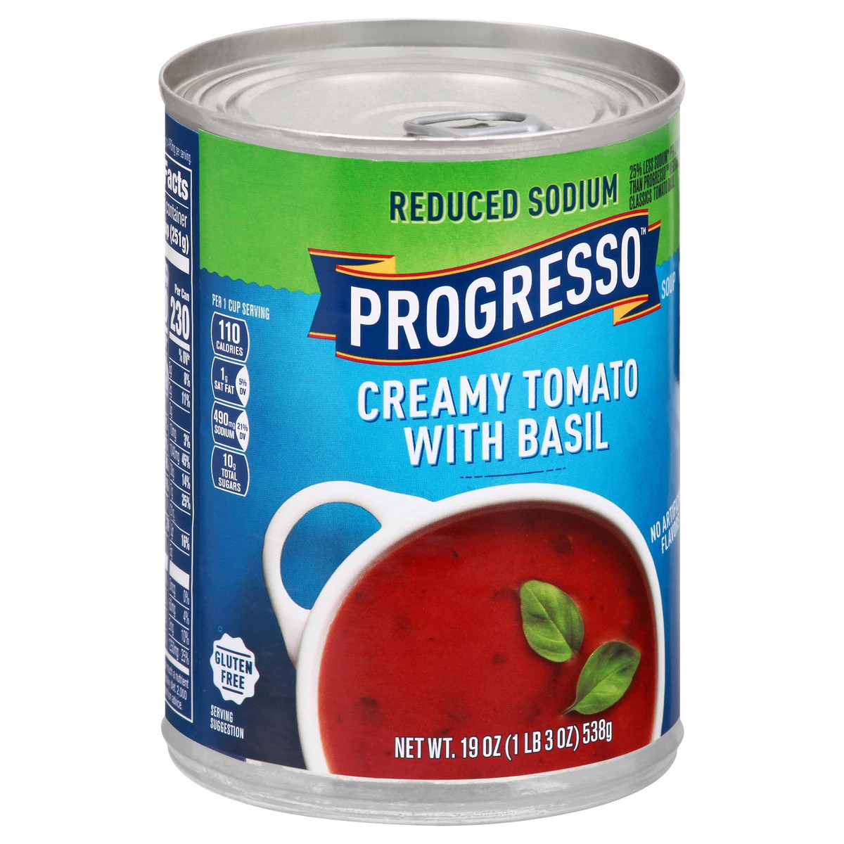 Progresso Reduced Sodium Creamy Tomato with Basil Soup 19 oz 19 oz Shipt