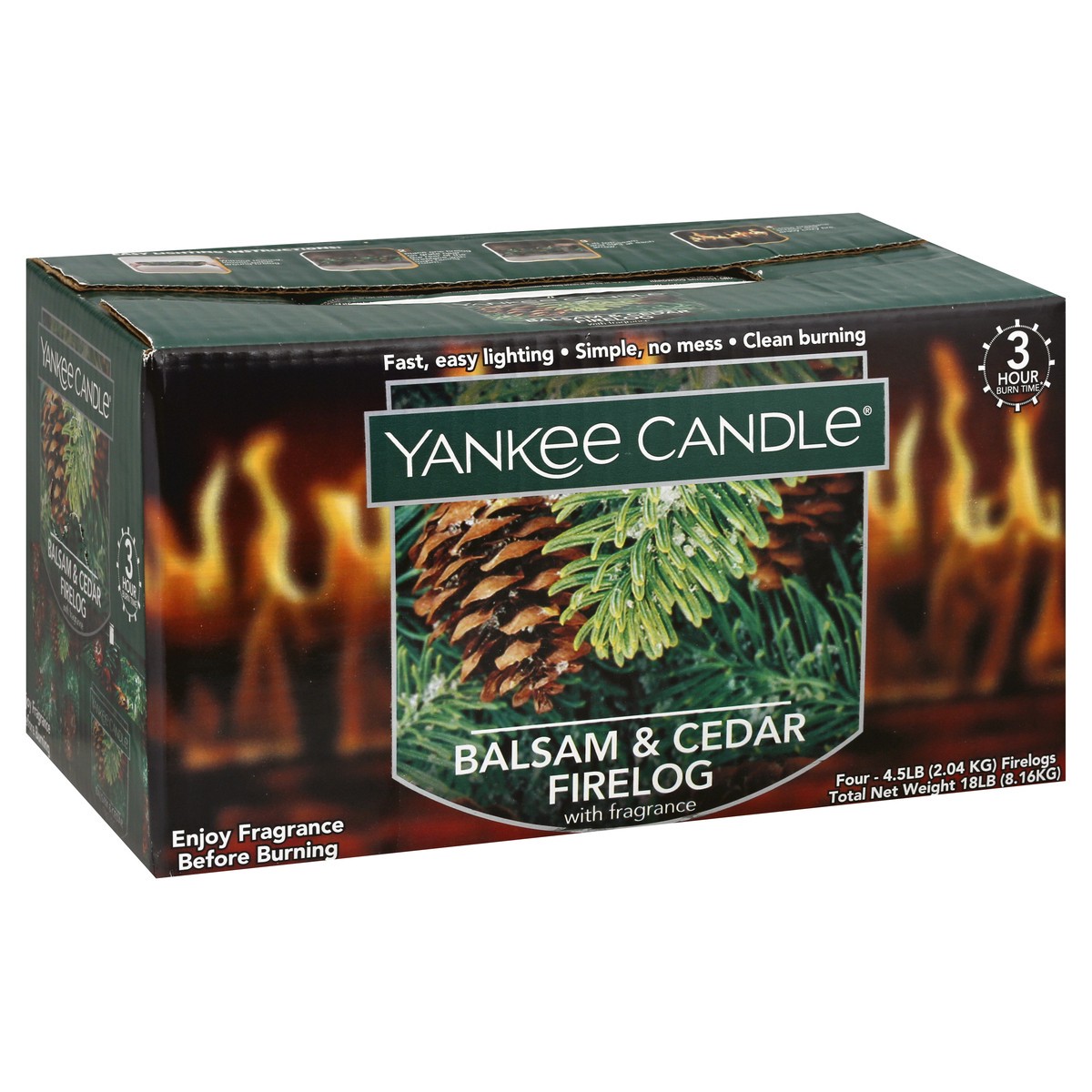 slide 6 of 9, Yankee Candle with Fragrance Balsam & Cedar Firelogs 4 ea, 4 ct