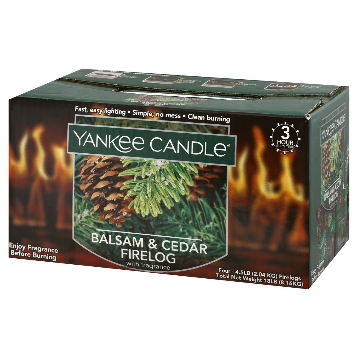 slide 7 of 9, Yankee Candle with Fragrance Balsam & Cedar Firelogs 4 ea, 4 ct