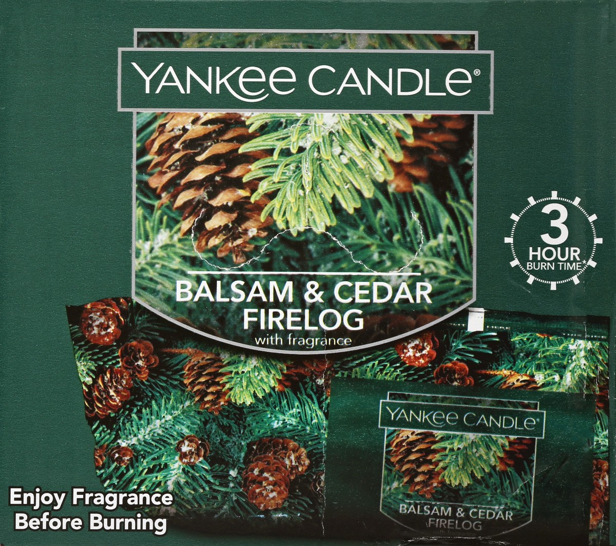 slide 4 of 9, Yankee Candle with Fragrance Balsam & Cedar Firelogs 4 ea, 4 ct