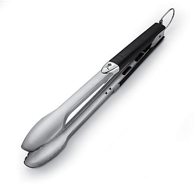 slide 1 of 1, Weber Stainless Steel Locking Barbecue Tongs, 1 ct