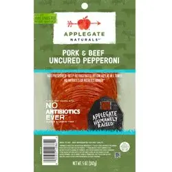 Applegate Farms Applegate Natural Uncured Pork & Beef Pepperoni Sliced