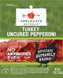 Applegate Farms Applegate Natural Uncured Turkey Pepperoni Sliced