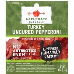 Applegate Natural Uncured Turkey Pepperoni Sliced