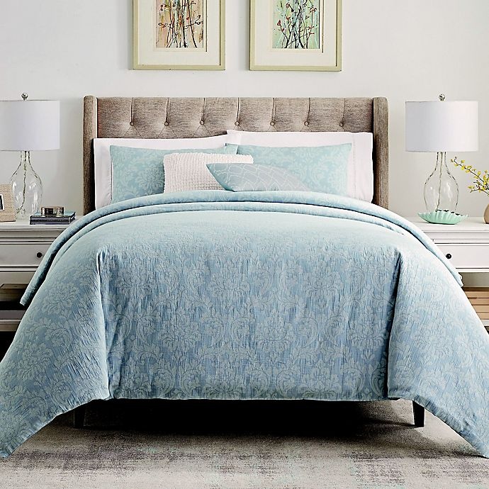 slide 1 of 7, Waterford Reilly Full/Queen Comforter Set - Blue, 5 ct