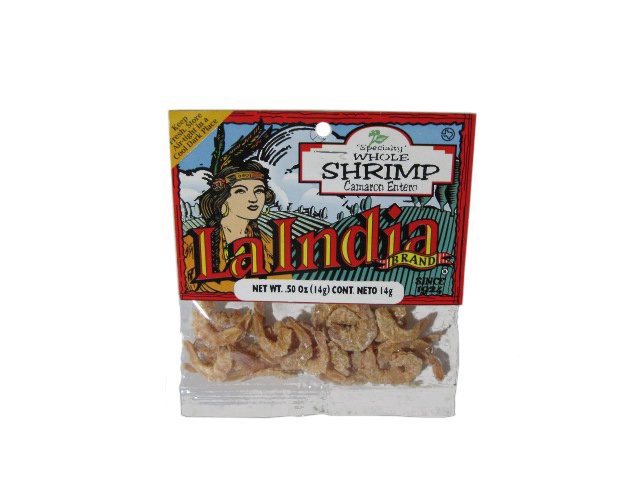 slide 1 of 1, La India Whole Shrimp, 0.5 oz