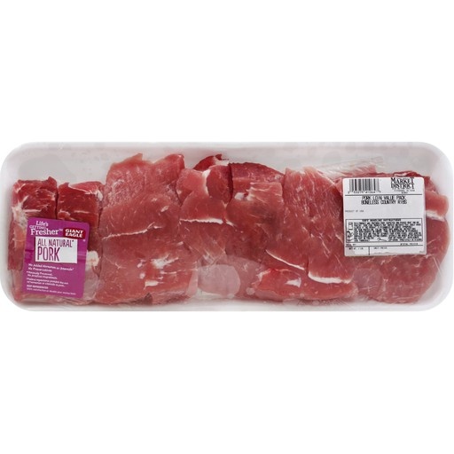 slide 1 of 1, Market District Pork Loin Country Ribs, Boneless, Value Pack, per lb