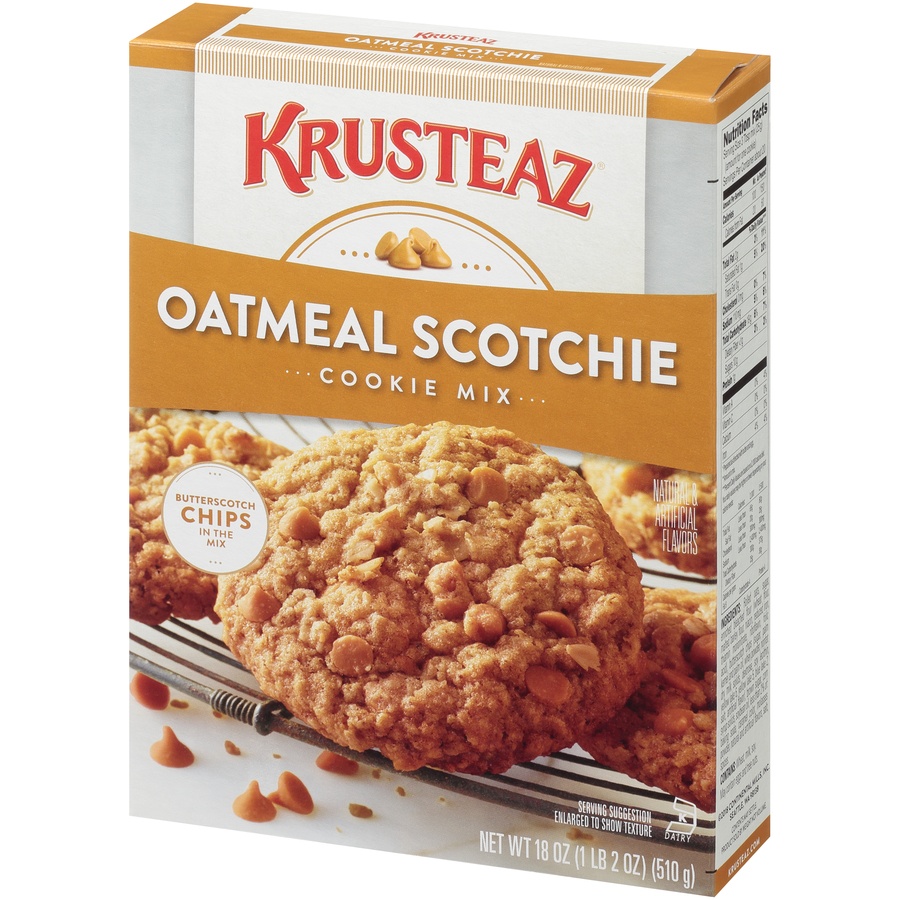 slide 2 of 8, Krusteaz Cookie Mix Oatmeal Scotchie, 18 oz