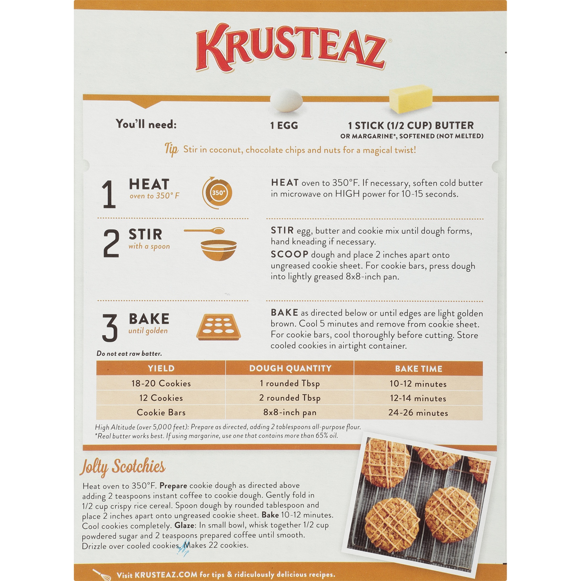 slide 5 of 8, Krusteaz Cookie Mix Oatmeal Scotchie, 18 oz