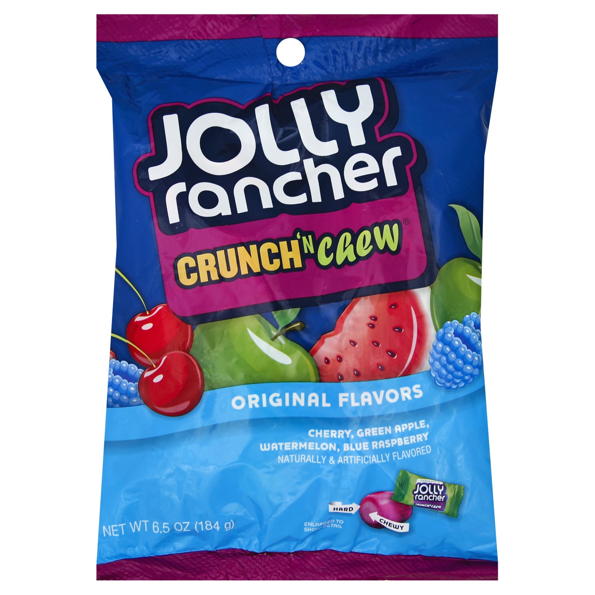 slide 1 of 3, Jolly Rancher Crunch N Chew Original Flavors Candy, 6.5 oz