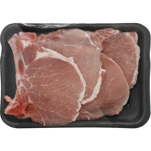 slide 1 of 1, Giant Eagle Pork Loin Chops, Center Cut, Thin, Bone In, per lb