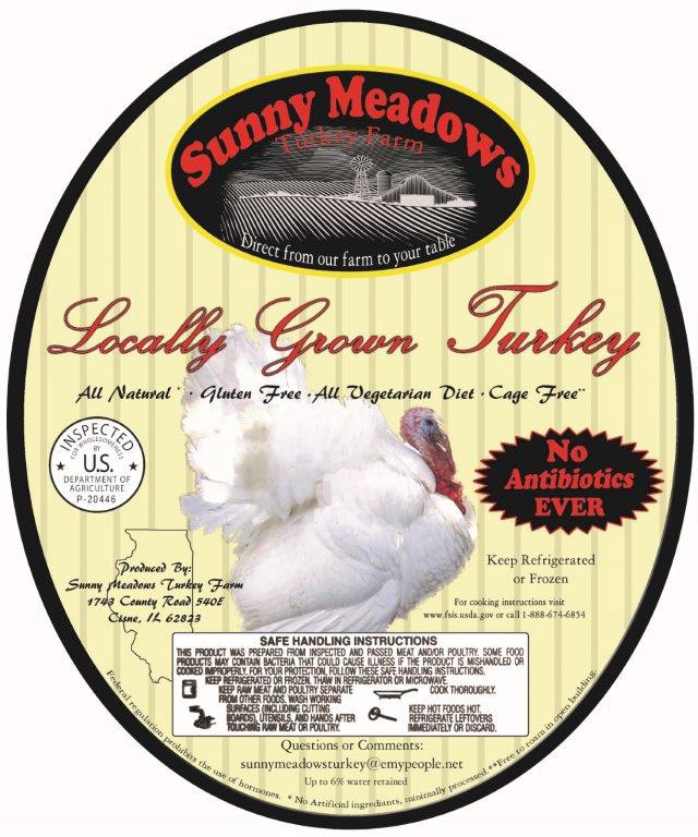 slide 1 of 1, Sunny Meadow Farm Abf Whole Turkey, per lb