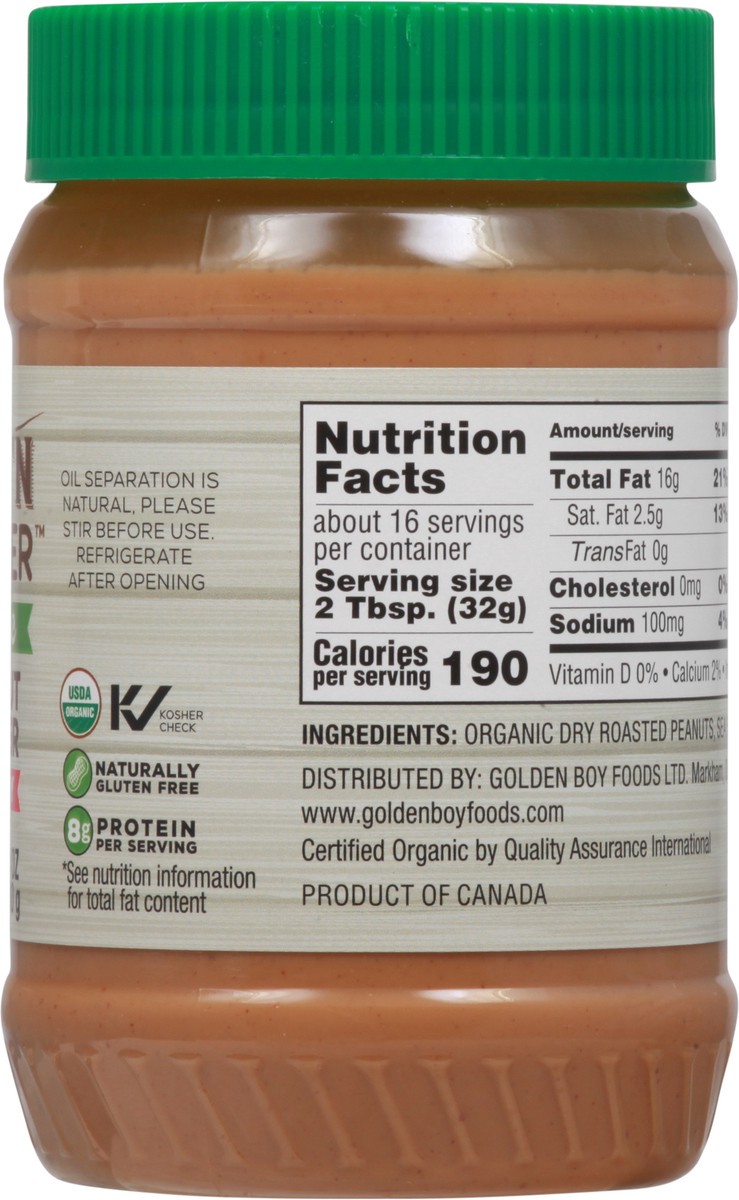 slide 5 of 9, Nut' N Better Creamy Organic Peanut Butter 18 oz, 18 oz