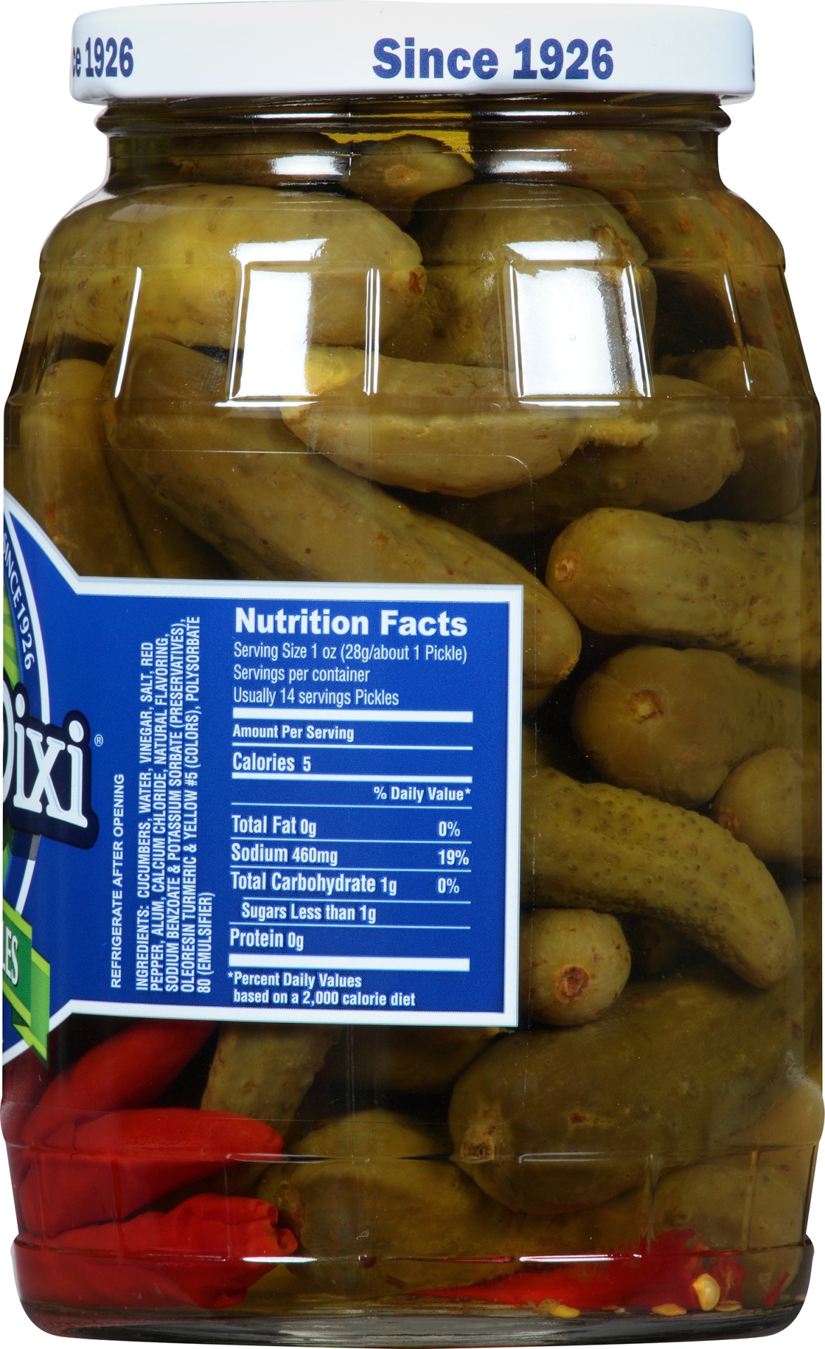 slide 3 of 5, Del-Dixi Pickles 22 oz, 22 oz