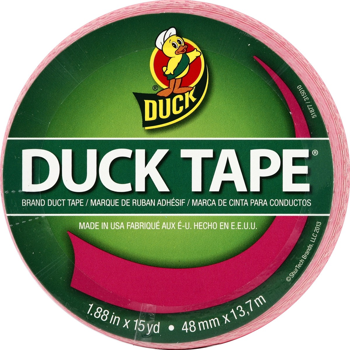 slide 1 of 3, Duck Tape Brand Duct Tape, Neon Pink, 1.88 in. x 15 yd., 1 ct