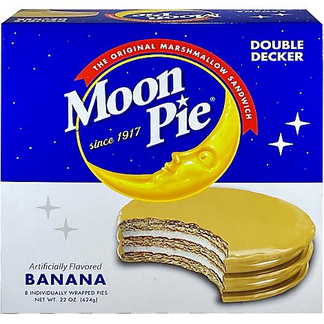 slide 1 of 1, Moon Pie Double Decker Banana, 8 ct