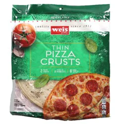 Weis Quality 2 Pack Thin Pizza Crusts