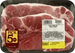 Giant Eagle Pork Butt Blade Steak, Bone In, Pick 5