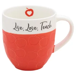 Pfaltzgraff Live Love Teach Debossed Mug