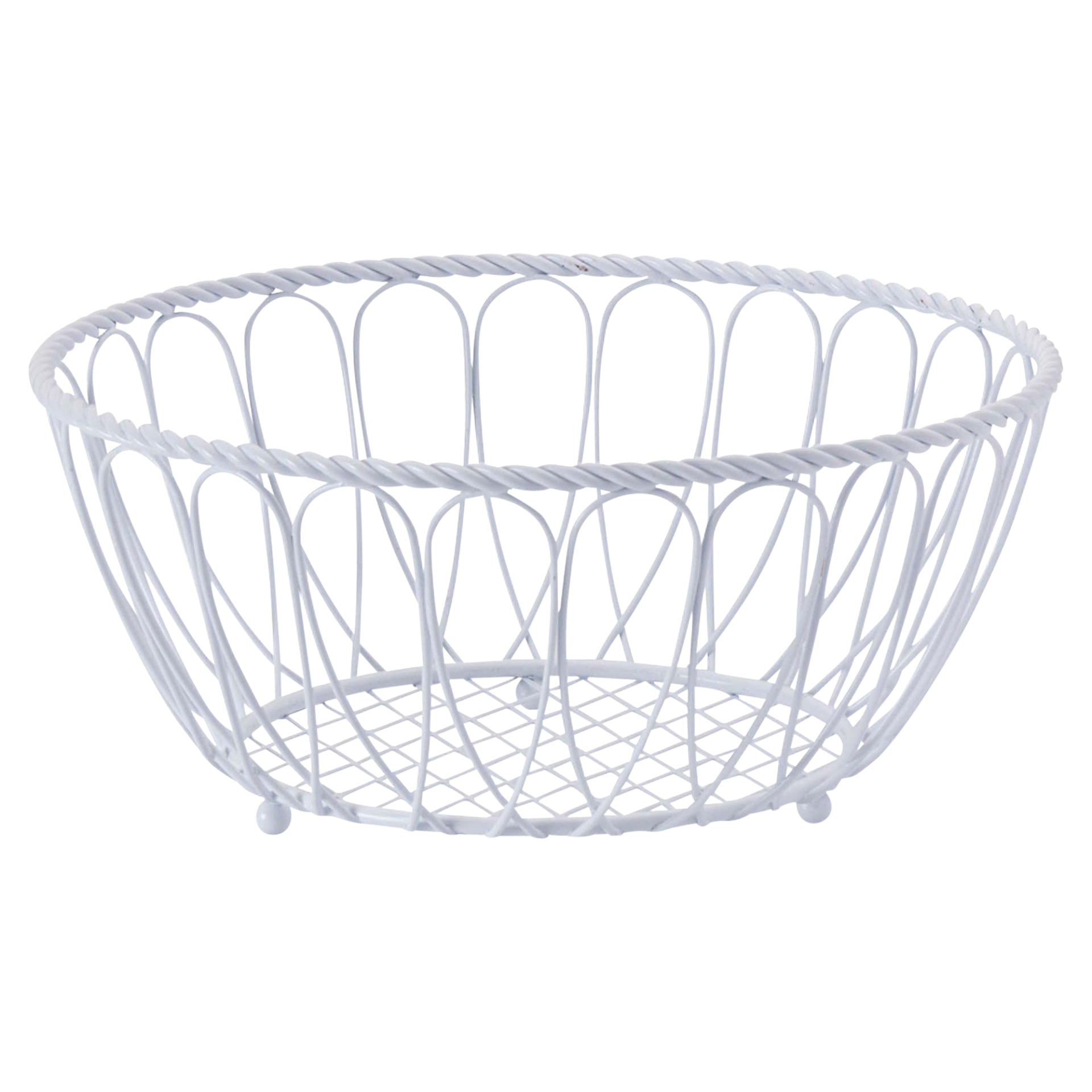 slide 1 of 1, Mikasa Rope Basket-10in White, 10 in