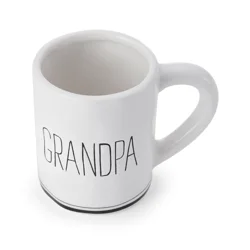 Pfaltzgraff Can Mug Glossy Grandpa White
