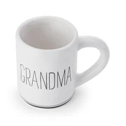 Pfaltzgraff Can Mug Glossy Grandma White