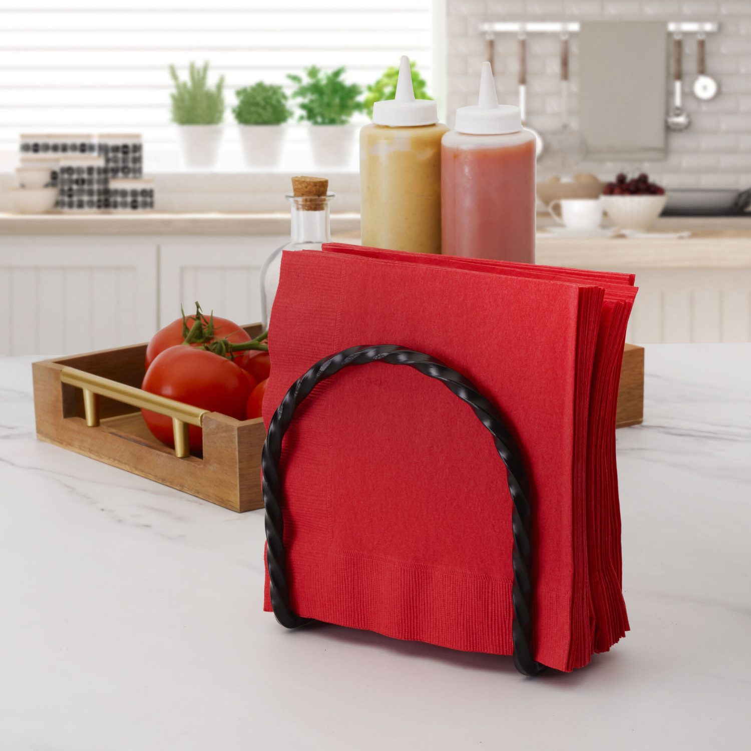 slide 2 of 2, Pfaltzgraff Awara Napkin Holder Black, 1 ct