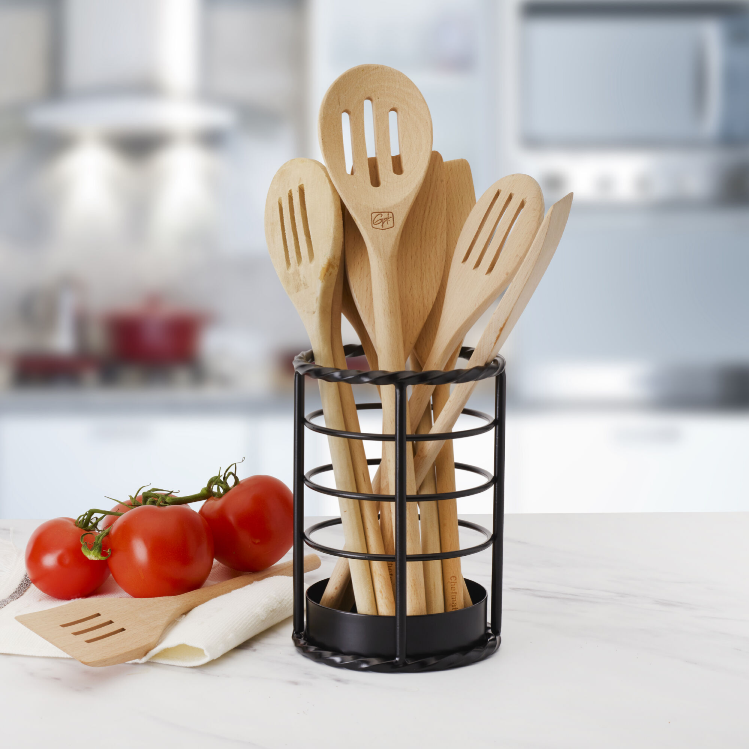 slide 2 of 2, Kamenstein Pfaltzgraff Awara Utensil Holder Black, 1 ct