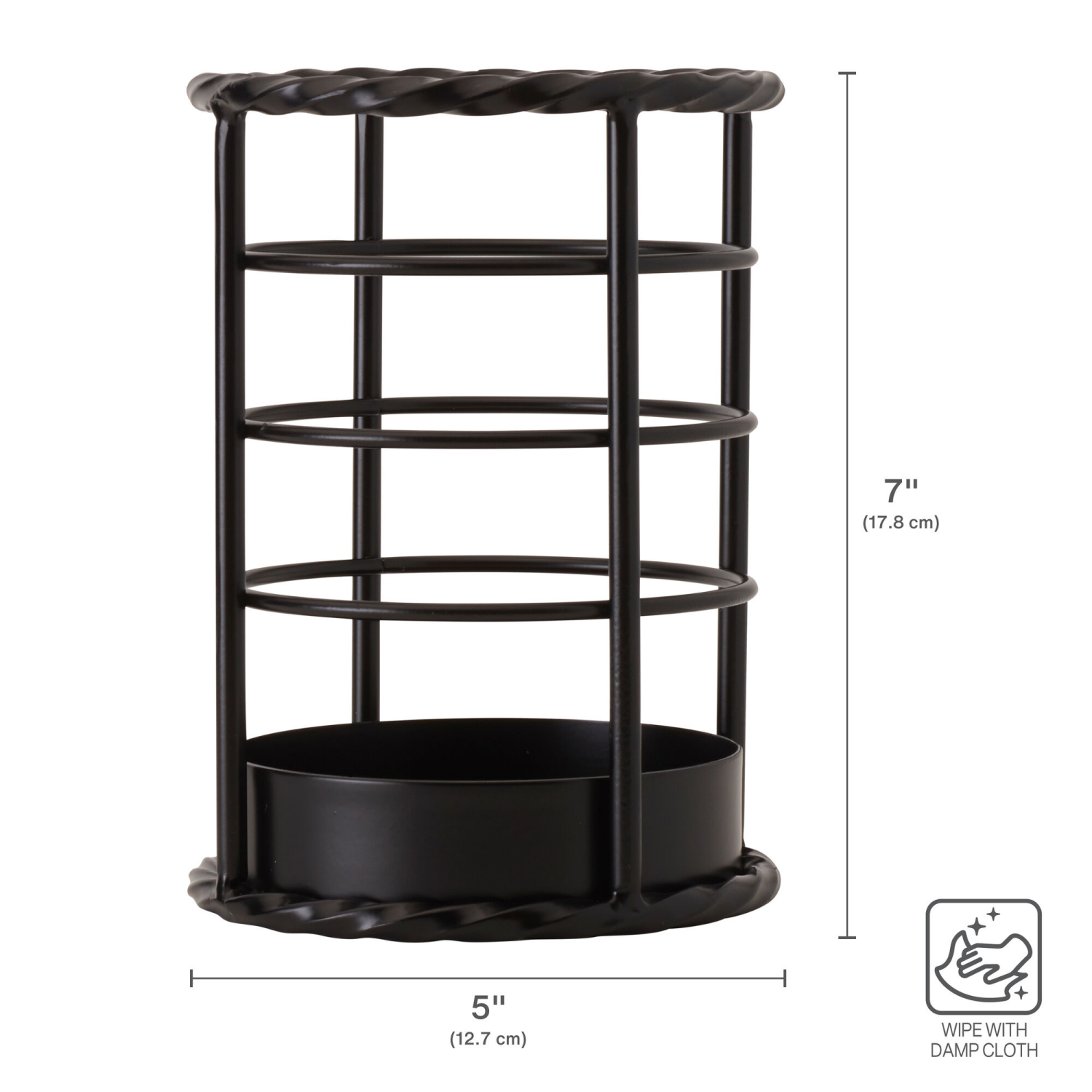 slide 1 of 2, Kamenstein Pfaltzgraff Awara Utensil Holder Black, 1 ct