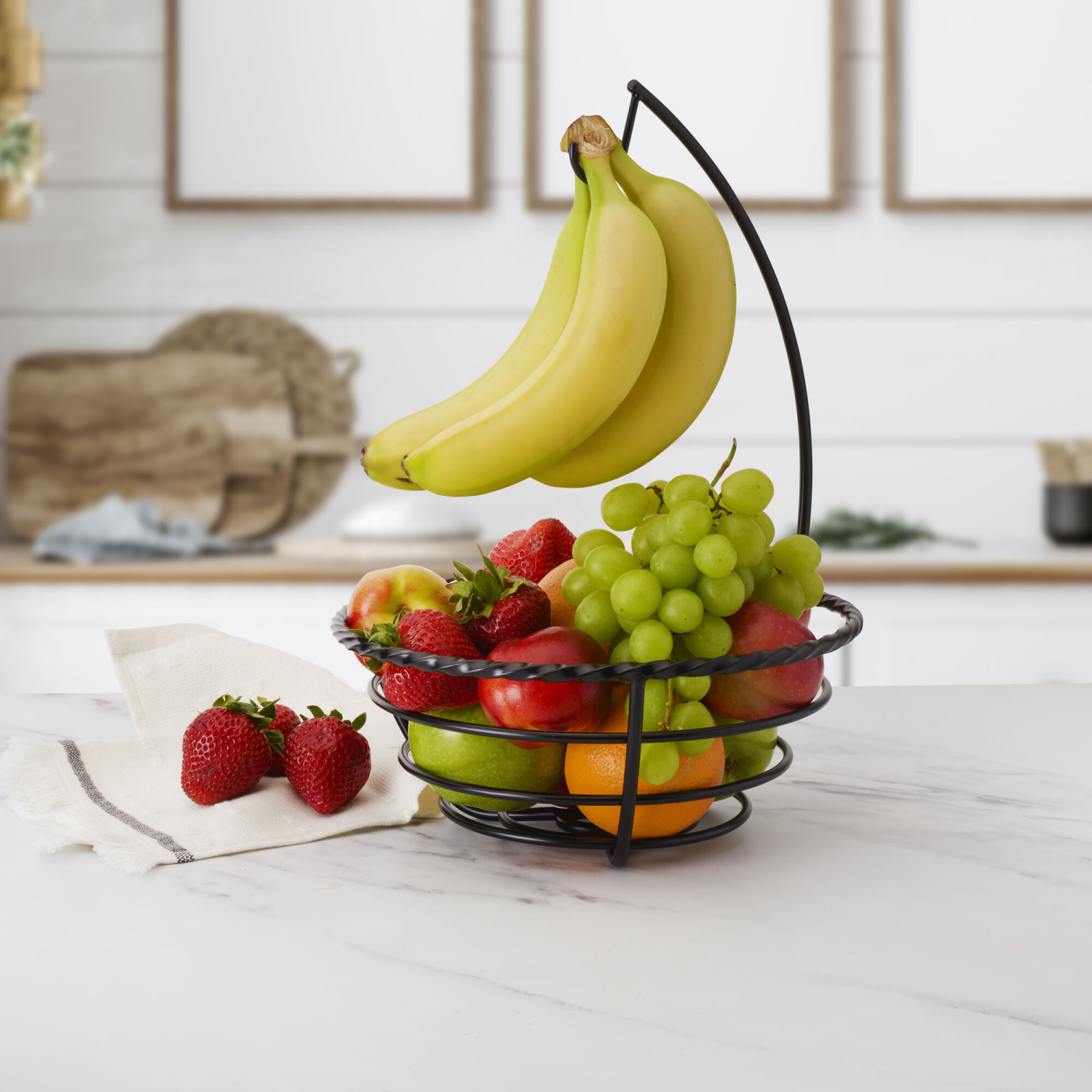 slide 2 of 2, Pfaltzgraff Awara Basket with Banana Hook Black, 1 ct