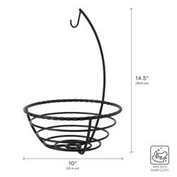 Pfaltzgraff Awara Basket with Banana Hook Black