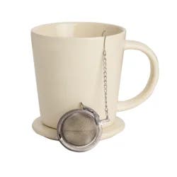 Pfaltzgraff Tea Mug Lid Infuser Cream 15.5oz