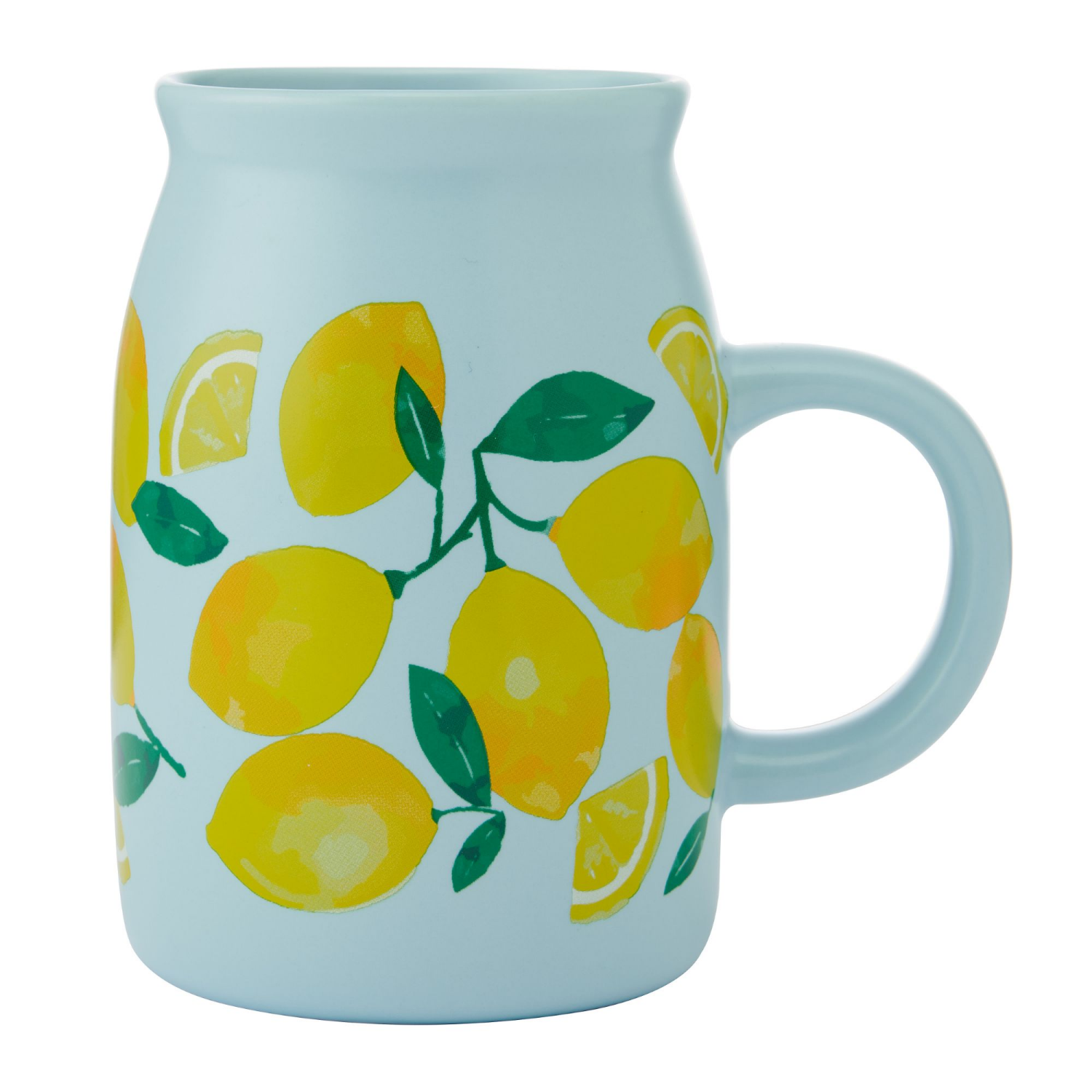 slide 2 of 2, Pfaltzgraff Milk Jug Mug Blue Lemons 14oz, 14 oz