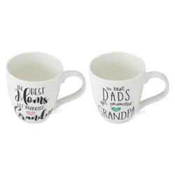 Pfaltzgraff Porcelain Mug Best Grandma Grandpa S2 18oz