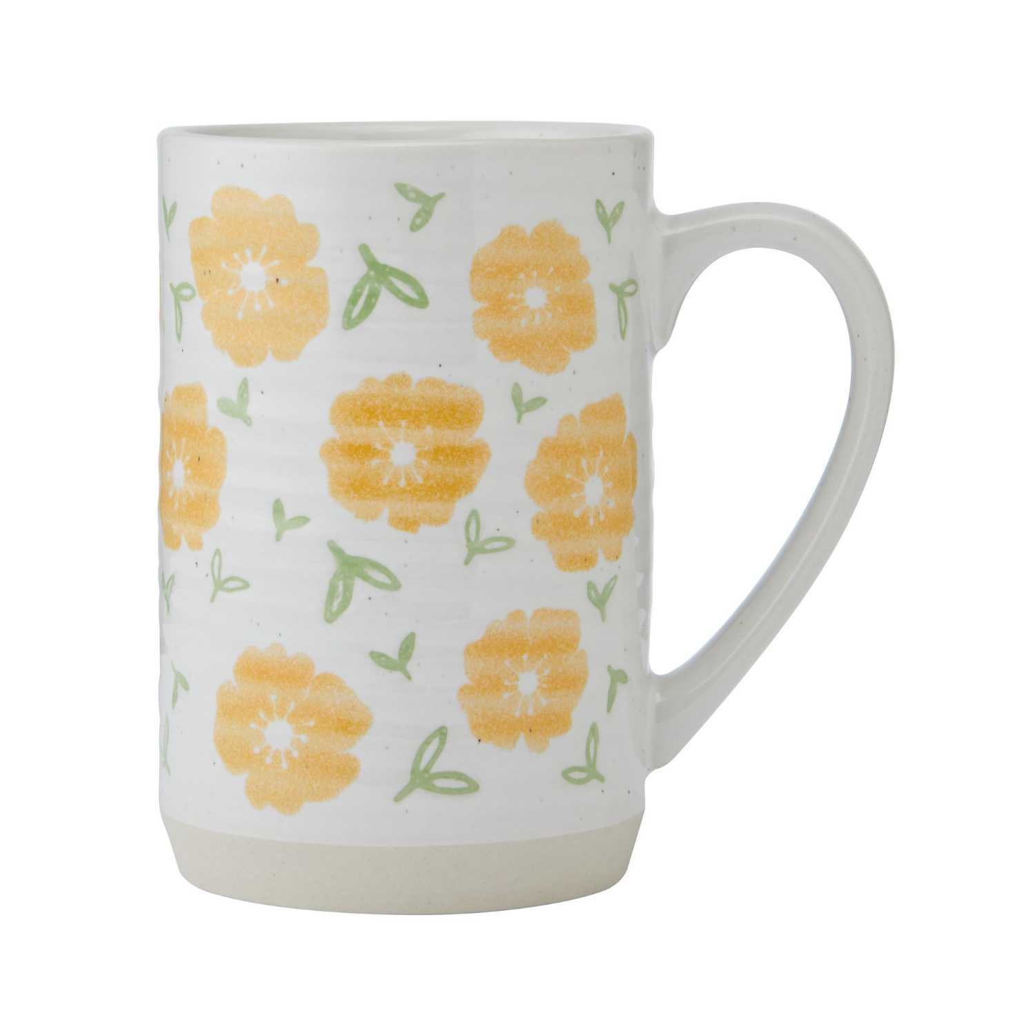 slide 2 of 2, Pfaltzgraff Mug Floral Latte Yellow 16oz, 16 oz