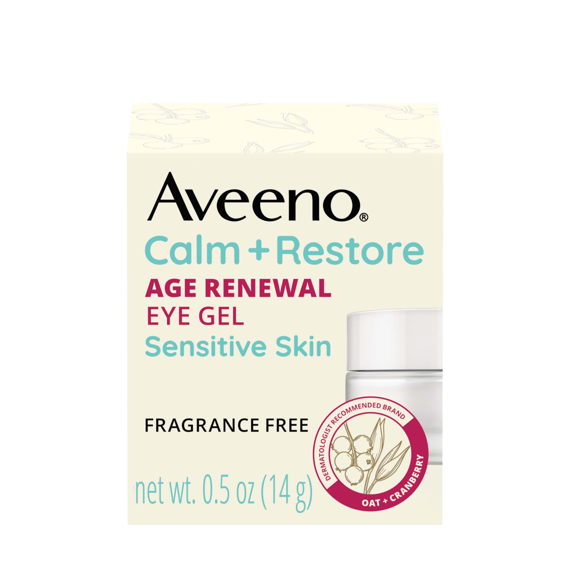 slide 1 of 7, Aveeno Calm + Restore Age Renewal Anti-Wrinkle Under Eye Gel, 0.5 oz, 0.5 oz