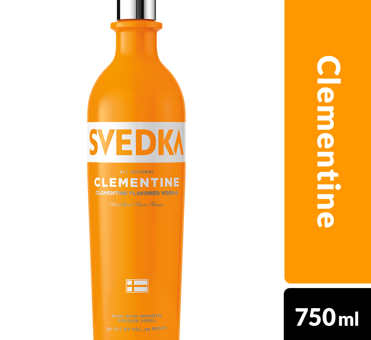 slide 2 of 2, SVEDKA Clementine Orange Flavored Vodka, 70 Proof, 750 ml