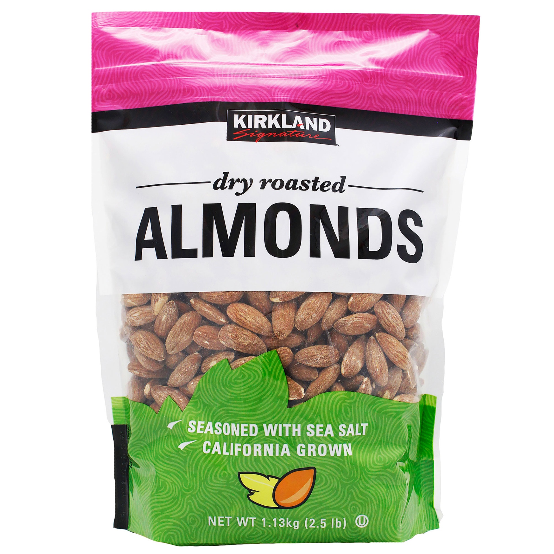 slide 1 of 2, Kirkland Signature Dry Roasted Almonds, 