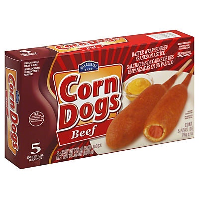 slide 1 of 1, Hill Country Fare Beef Corn Dogs, 5 ct